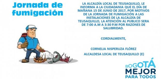 Jornada de Fumigación Horario de atención Alcaldía Local
